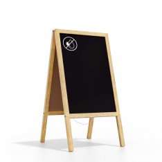 Allboards reklamné áčko s kriedovou tabuľou 118x61 cm - prírodný rám