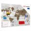 Magnetická tabule METALboards, mapa světa ve světlých barvách 90x60 cm
