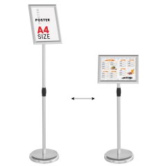 Reklamní stojan A4 se stříbrným hliníkovým rámem - MENU