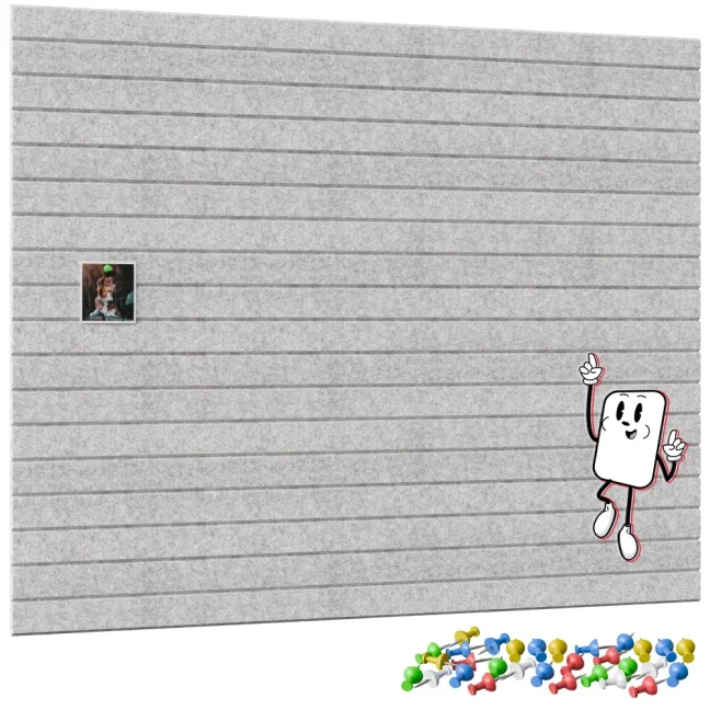 Filcové nástenné panely 30×30 cm sivé – 6 ks