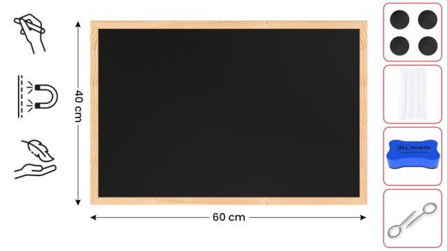 Magnetická tabule 60x40 ALLboards NATURAL