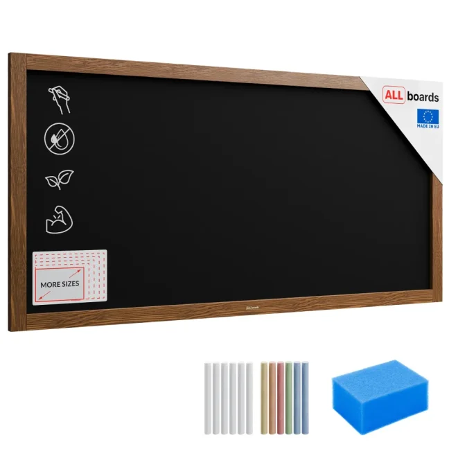 Allboards tabule černá křídová v dřevěném rámu 120x60 cm
