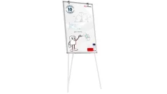 Flipchart sucho-stierateľný magnetický 90×60 cm – strieborný