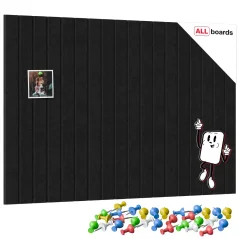 Filcové panely na zeď 90×60 cm černé