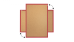 Korková nástěnka v barevném dřevěném rámu 120x90 cm -  Červená