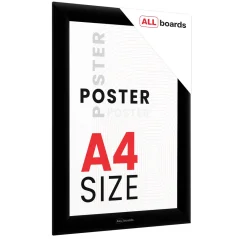 Plakátový rám A4 OWZ – černý, zacvakávací