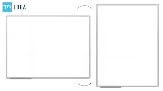 Bílá popisovací magnetická tabule 120x90 cm v hliníkovým rámu – TM IDEA® série Flex