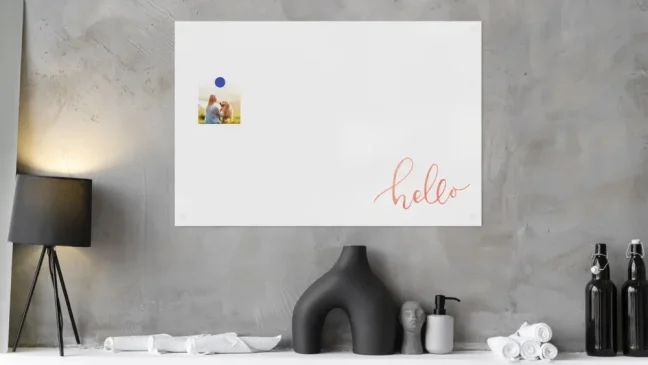 Magnetická tabuľa SLIMboard bezrámová zmazateľná za sucha 60x40 cm