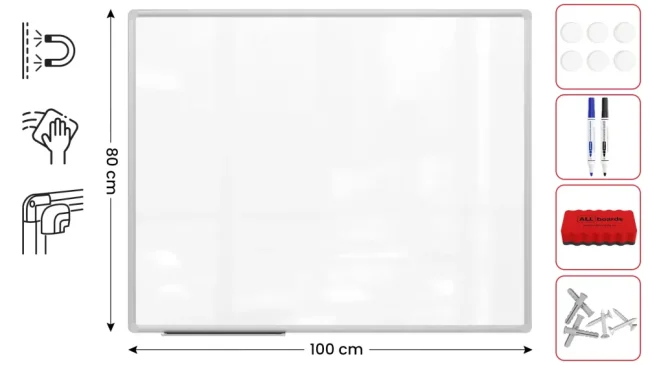 Magnetická tabuľa 100x80 ALLboards PREMIUM