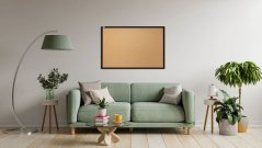 Korková nástenka 60x40cm ALLboards ČIERNÝ rám