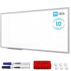 Bílá popisovací magnetická tabule 120x60 cm v hliníkovým rámu – TM IDEA® série Flex