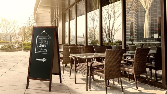 Allboards reklamné áčko ako kriedová tabuľa 150x61 cm