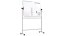 Mobilní tabule TM Idea, oboustranná, otočná, za sucha stíratelná, magnetická, 120x90 cm – řada FLEX