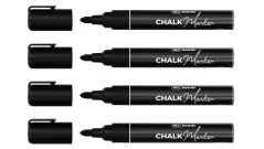 Sada kriedových markerov ALLboards – 4 ks čierne