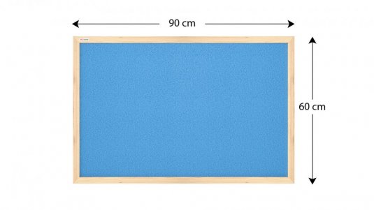 ALLboards korková tabule v dřevěném rámu 90x60 cm- SKY