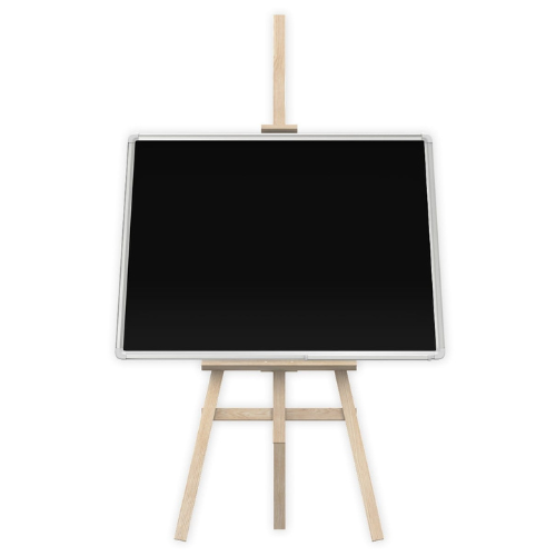 Kriedová magnetická tabuľa s hliníkovým rámom 90x60 cm+ drevený bukový stojan