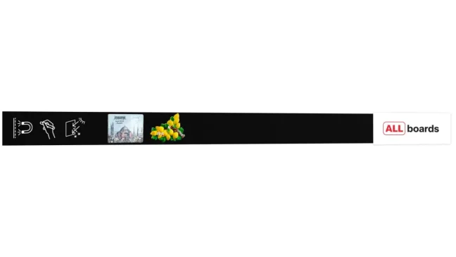 Bezrámová magnetická kriedová tabuľa magnetický panel SLIMboard 100x6 cm