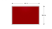 Allboards textilná nástenka 120x90 cm (červená)