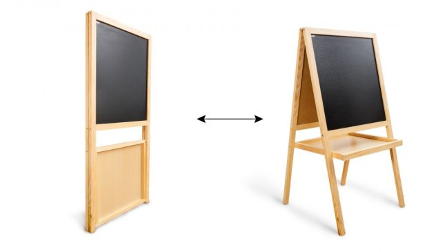 Detská obojstranná tabuľa - kriedový a magnetický povrch 120 cm