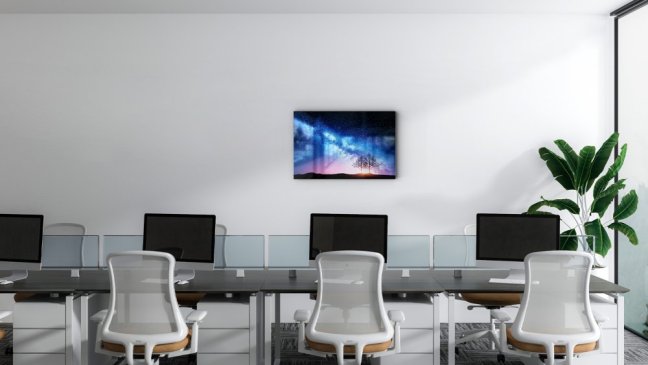 Magnetická tabuľa METALboards, mliečna dráha a strom 60x40 cm