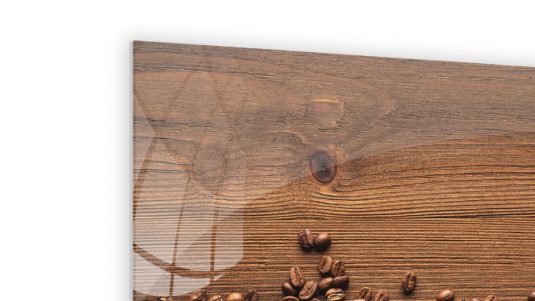 Skleněná magnetická tabule- dekorativní obraz ZRNKA KÁVY 60x40 cm