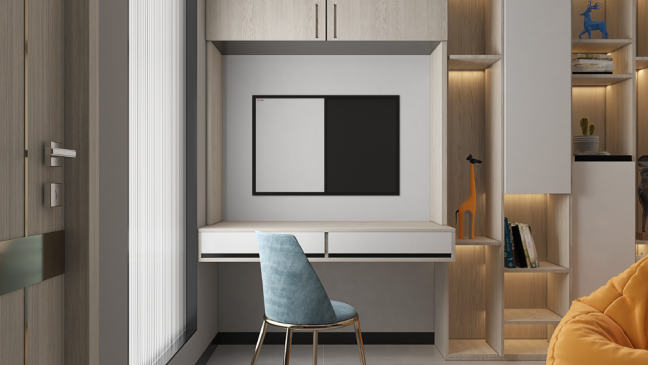 Tabule COMBI - bílý korek a magnetická bílá 60x40 s černým lakovaným dřevěným rámem