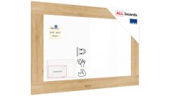 Magnetická tabuľa PREMIUM 90x60 cm v ráme vo farbe duba-COPY