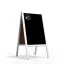 Allboards reklamné áčko bielej farby s kriedovou tabuľou 118x61 cm