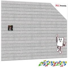 Filcové nástenné panely 30×30 cm sivé – 6 ks