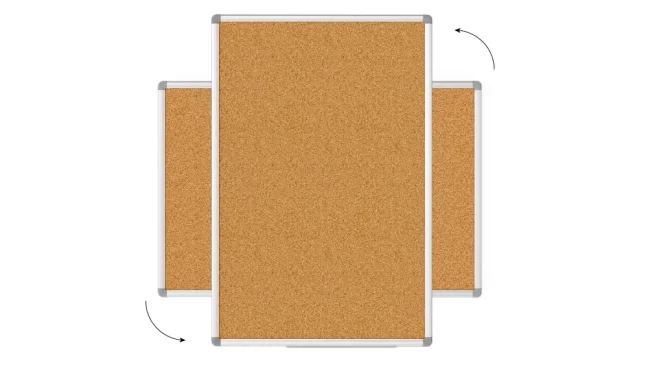 Korková nástěnka v hliníkovém rámu 90x60cm