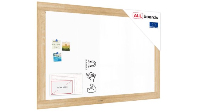 Magnetická tabule PREMIUM 150x100 cm v rámu v barvě dubu