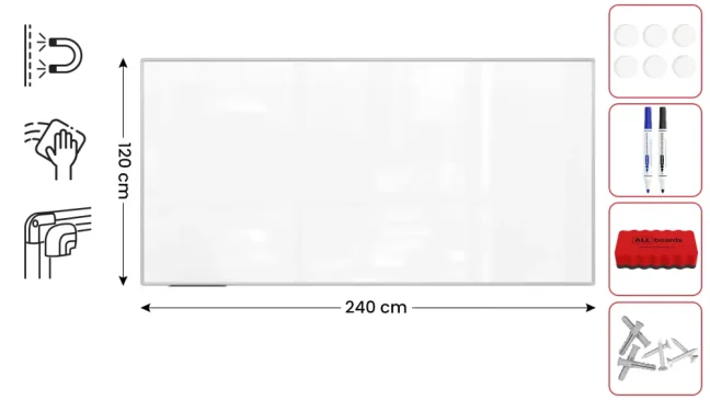 Magnetická tabuľa 240x120 ALLboards PREMIUM