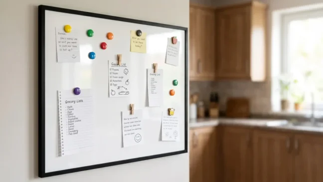 Magnetická suchostěrná tabule bílá 120 × 90 cm – černý dřevěný rám