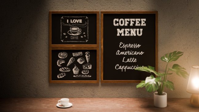 Allboards tabuľa čierna kriedová v drevenom ráme 70x50 cm