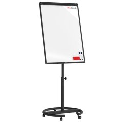 Mobilný magnetický flipchart so stierateľným povrchom 100 × 70 cm čierny