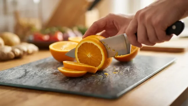 Skleněná krájecí deska GRANIT / SKÁLA / KÁMEN 30 × 40 cm – kuchyňská deska, ochranná deska, skleněný tác