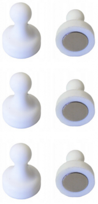 Sada neodýmových magnetov „FIGÚRKA“ biela - 6 kusov