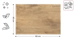 Potištěná korková tabule DŘEVO 90x60 cm, dřevěný rám
