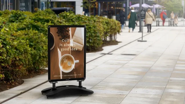 Reklamní Áčko A1 OWZ Waterbase – ČERNÝ hliníkový rám