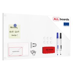 Magnetická tabule SLIMboard bezrámová smazatelná za sucha 60x30 cm + PŘÍSLUŠENSTVÍ ZDARMA