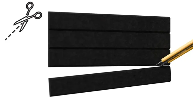 Filcové panely na stenu 120×80 cm čierne