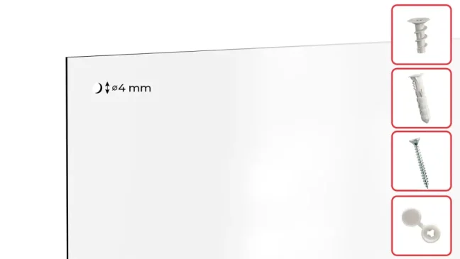 Magnetická tabuľa SLIMboard bezrámová zmazateľná za sucha 60x5 cm