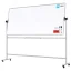 Mobilní tabule TM Idea, oboustranná, otočná, za sucha stíratelná, magnetická, 220x100 cm – řada FLEX
