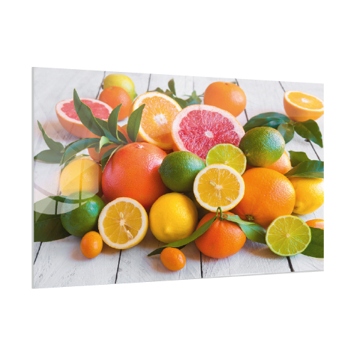 Skleněná magnetická tabule- dekorativní obraz CITRUSY 60x40 cm