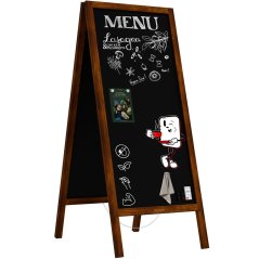 Magnetický křídový reklamní stojan voděodolný 150x61 cm cm KLASICKÁ HNĚDÁ