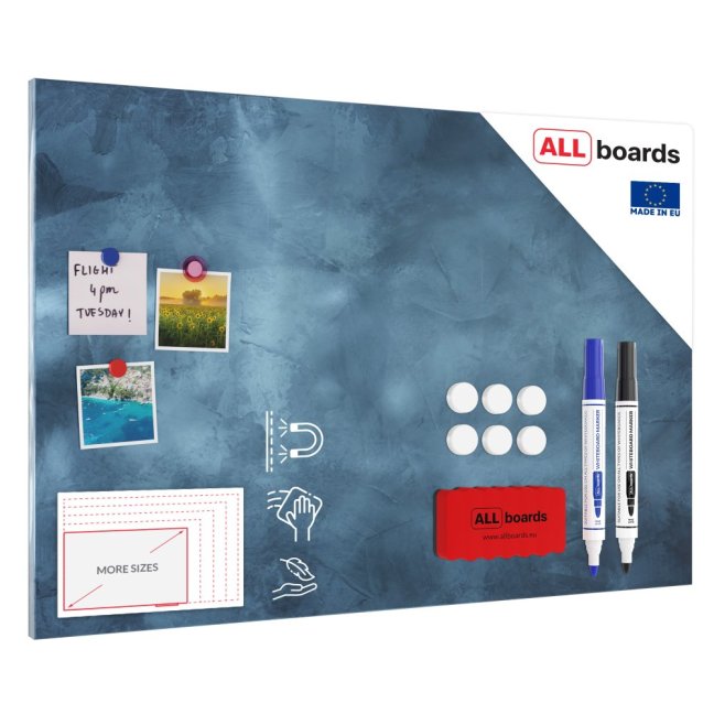Magnetická tabule METALboards zamračená obloha 90x60 cm