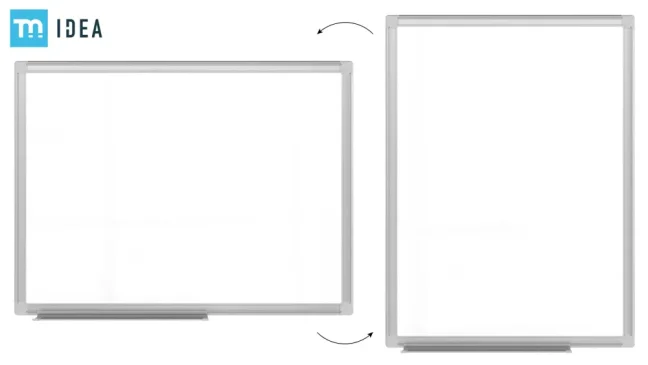 Biela popisovacia magnetická tabuľa 45x60 cm v hliníkovom ráme TM IDEA® séria Flex