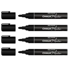 Sada kriedových markerov ALLboards – 4 ks čierne