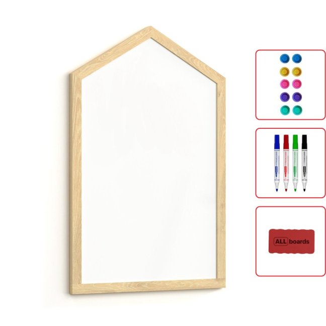 Bílá magnetická tabule 90x60cm - DOMEČEK