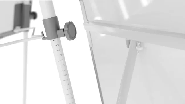 Flipchart sucho-stierateľný magnetický 90×60 cm – strieborný